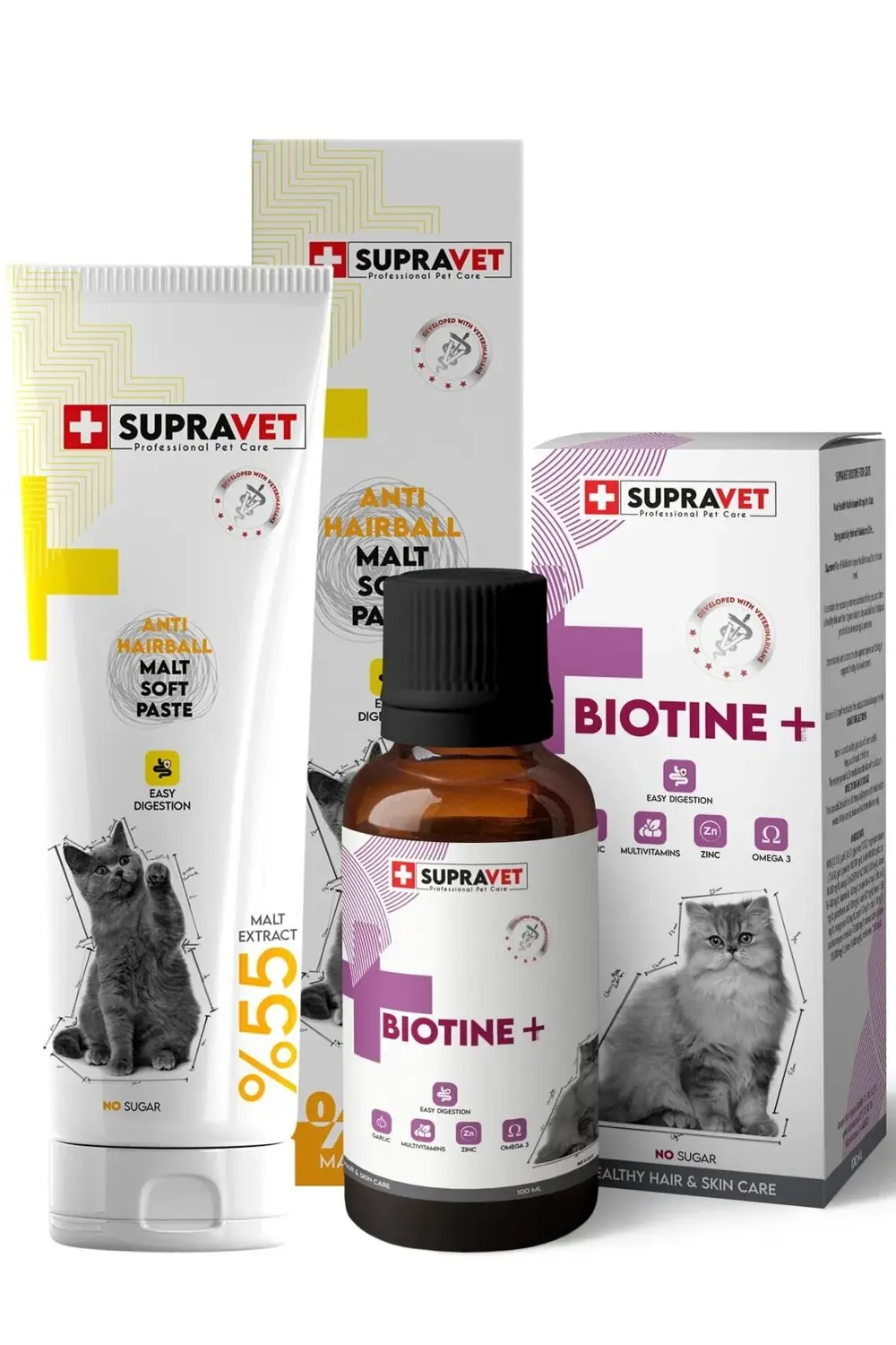 Supravet Kedi Tüy Döküm Önleyici Malt Macunu 100 Gr Biotine Tüy Dökülmesi