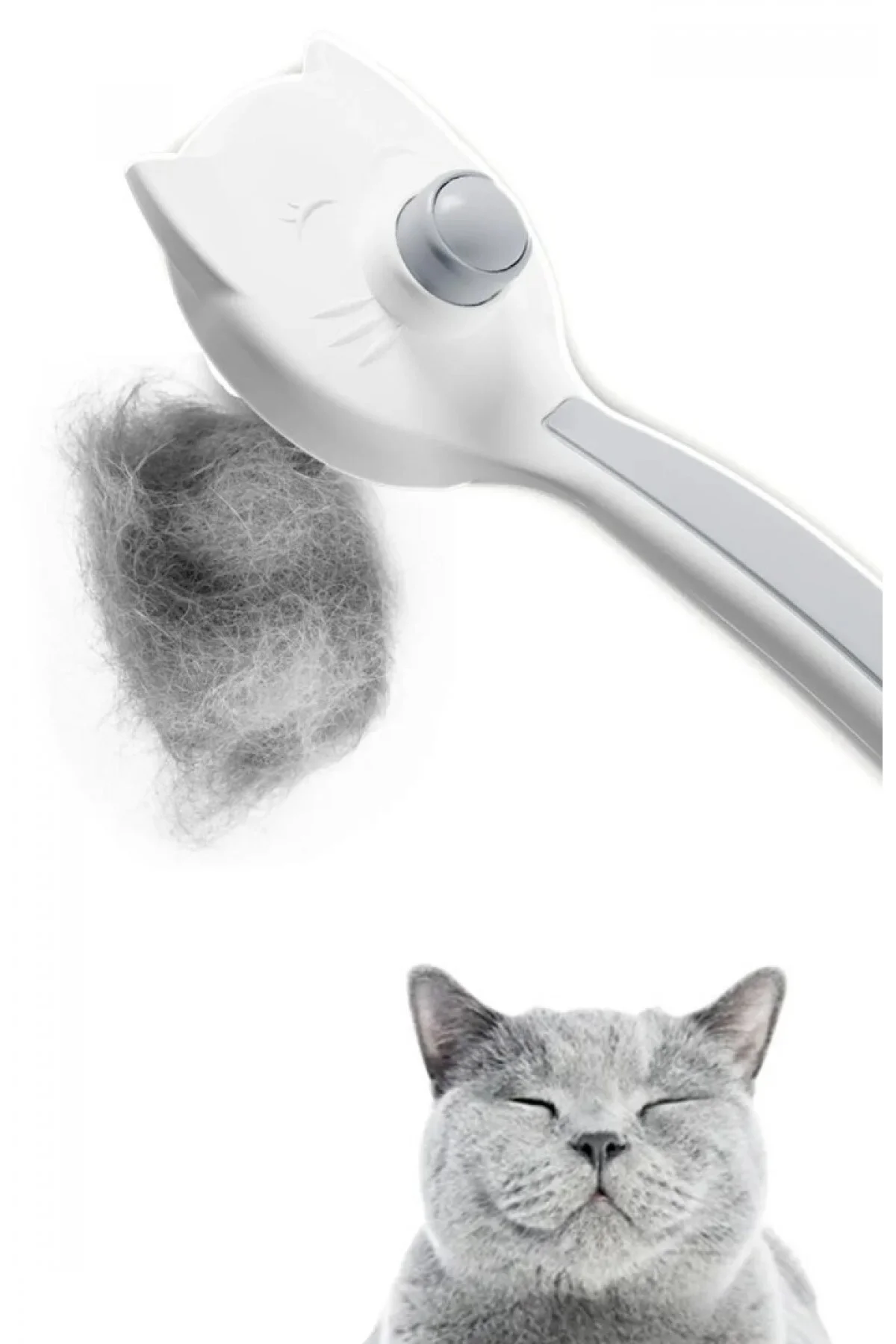 Kedi Tüy Toplama Tarağı Tek Tuşla Temizlenen Pratik Pet Tarak Erg