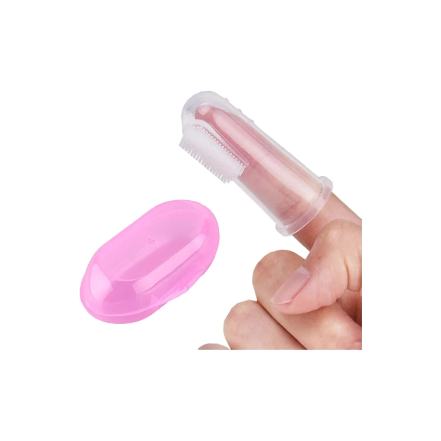 Kedi ve Köpek Parmak Diş Fırçası 5.5 cm Pembe Kedi ve Köpek Parmak Diş Fırçası 5.5 cm Pembe