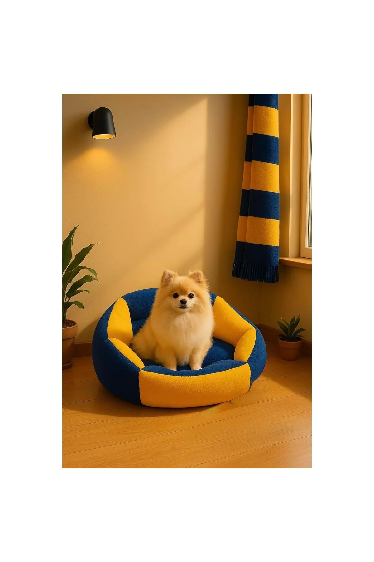 Kedi ve Köpek Yatağı Yumuşak Dokulu Yıkanabilir, Peluş, 45 cm (Sa