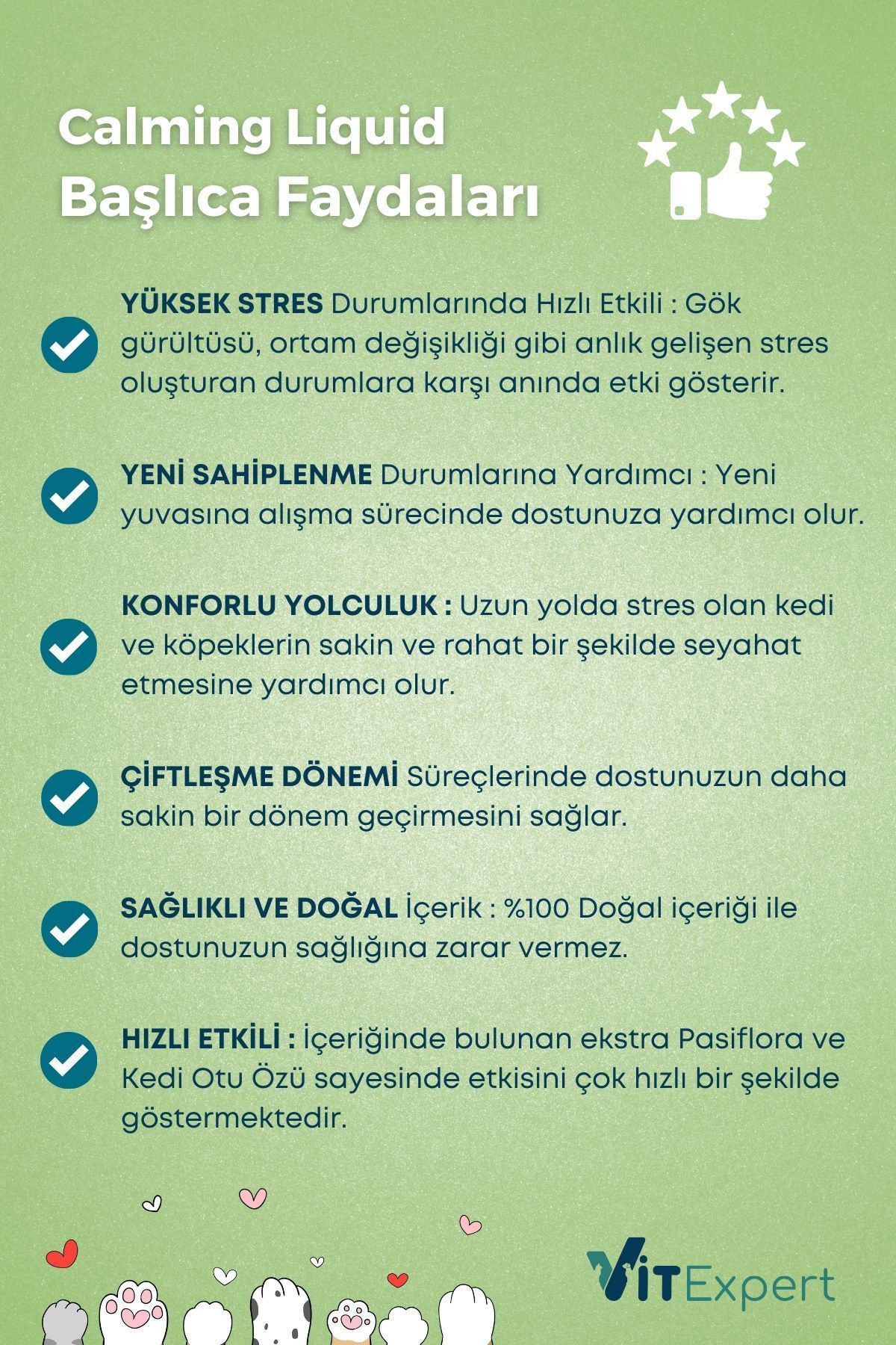 Kedi ve Köpekler İçin %100 Doğal Anti Stress Sakinleştirici ve Ra