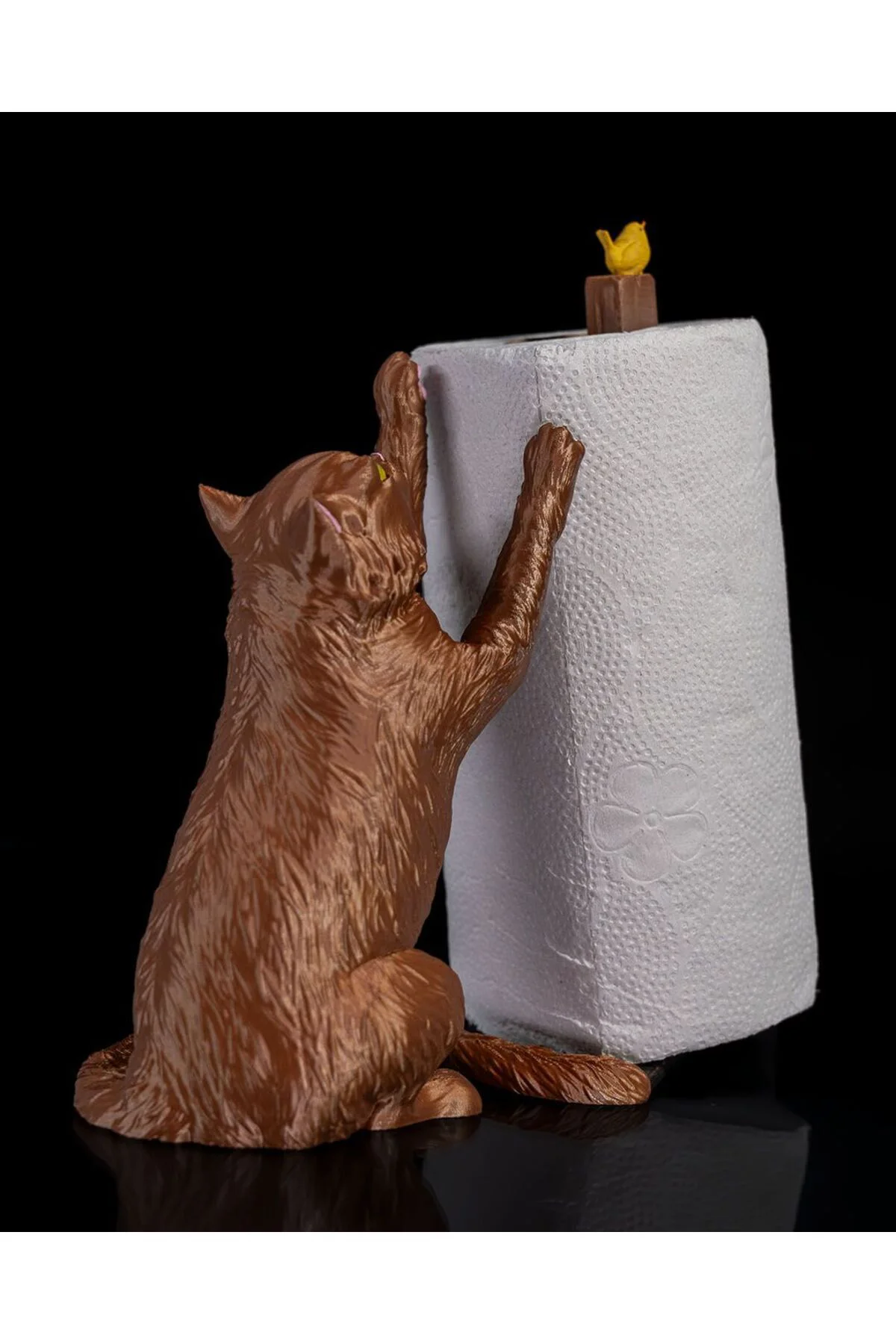 Kedi ve Kuş Temalı Tuvalet Kağıdı Tutacağı Tuvalet Kağıtlık