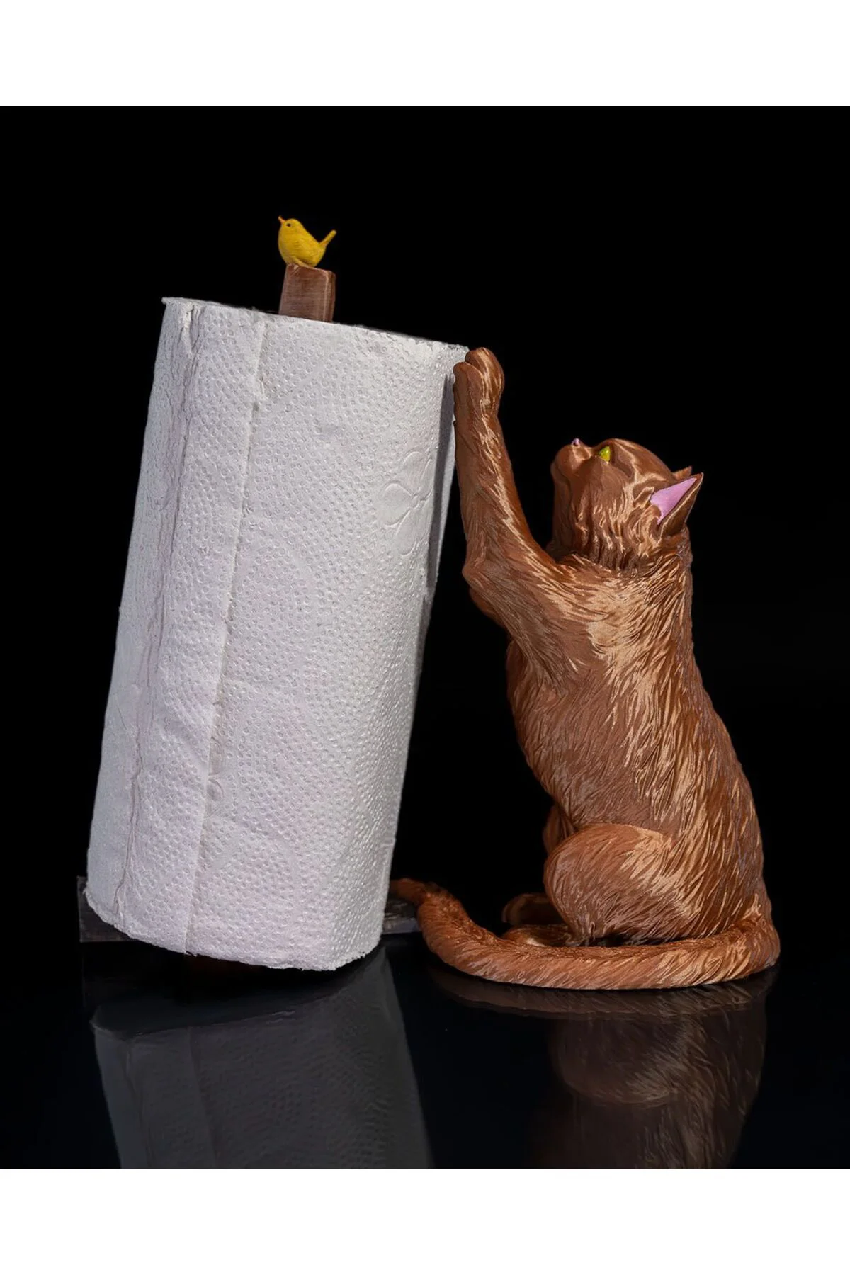Kedi ve Kuş Temalı Tuvalet Kağıdı Tutacağı Tuvalet Kağıtlık