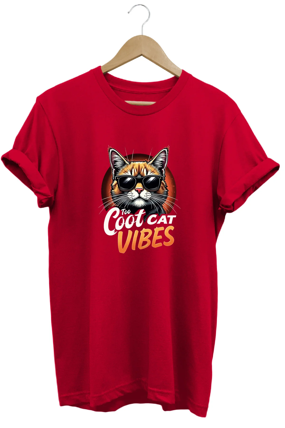 Kedi Vibe Baskılı %100 Pamuk Regular Fit Bisiklet Yaka T-shirt Kedi Vibe Baskılı %100 Pamuk Regular Fit Bisiklet Yaka T-shirt