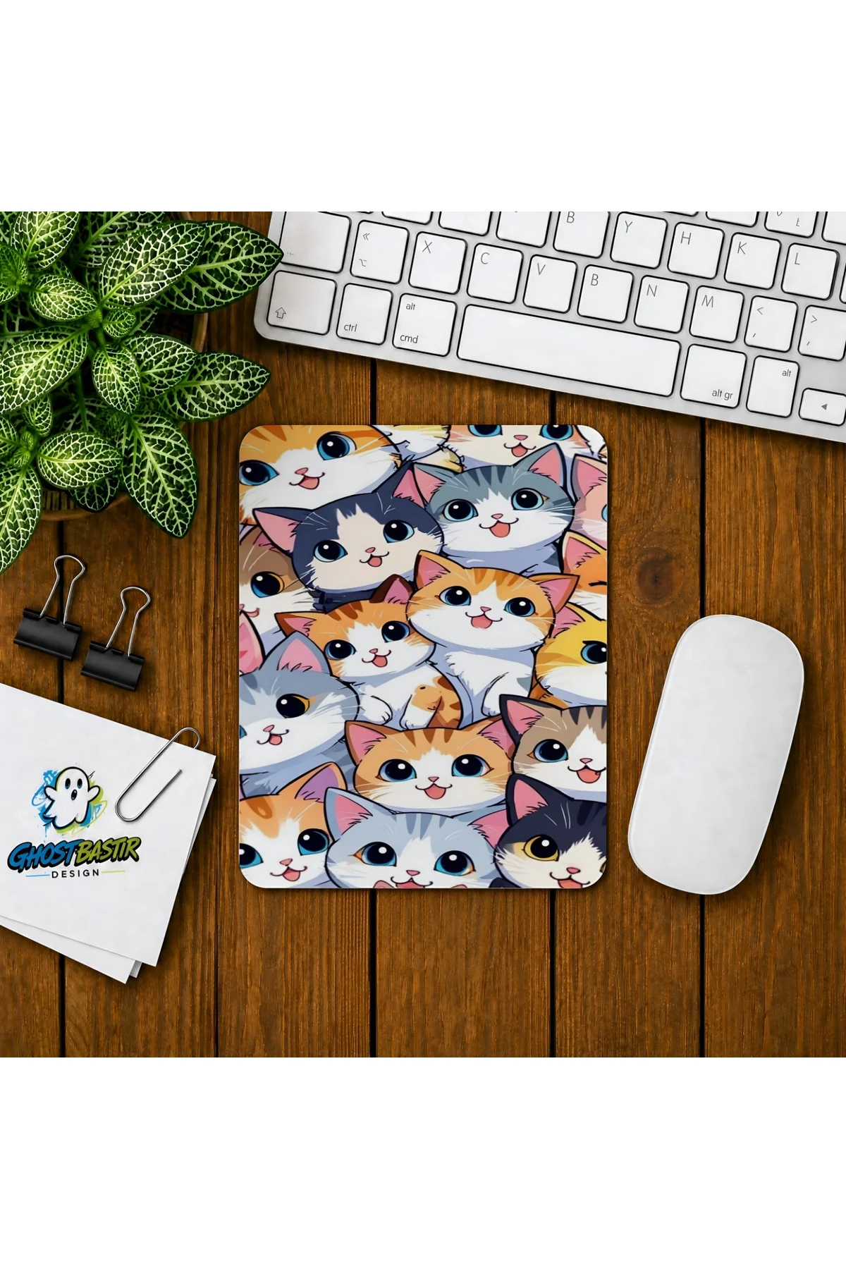 Kedi Yavruları Baskılı Oyuncu Mousepad 0128