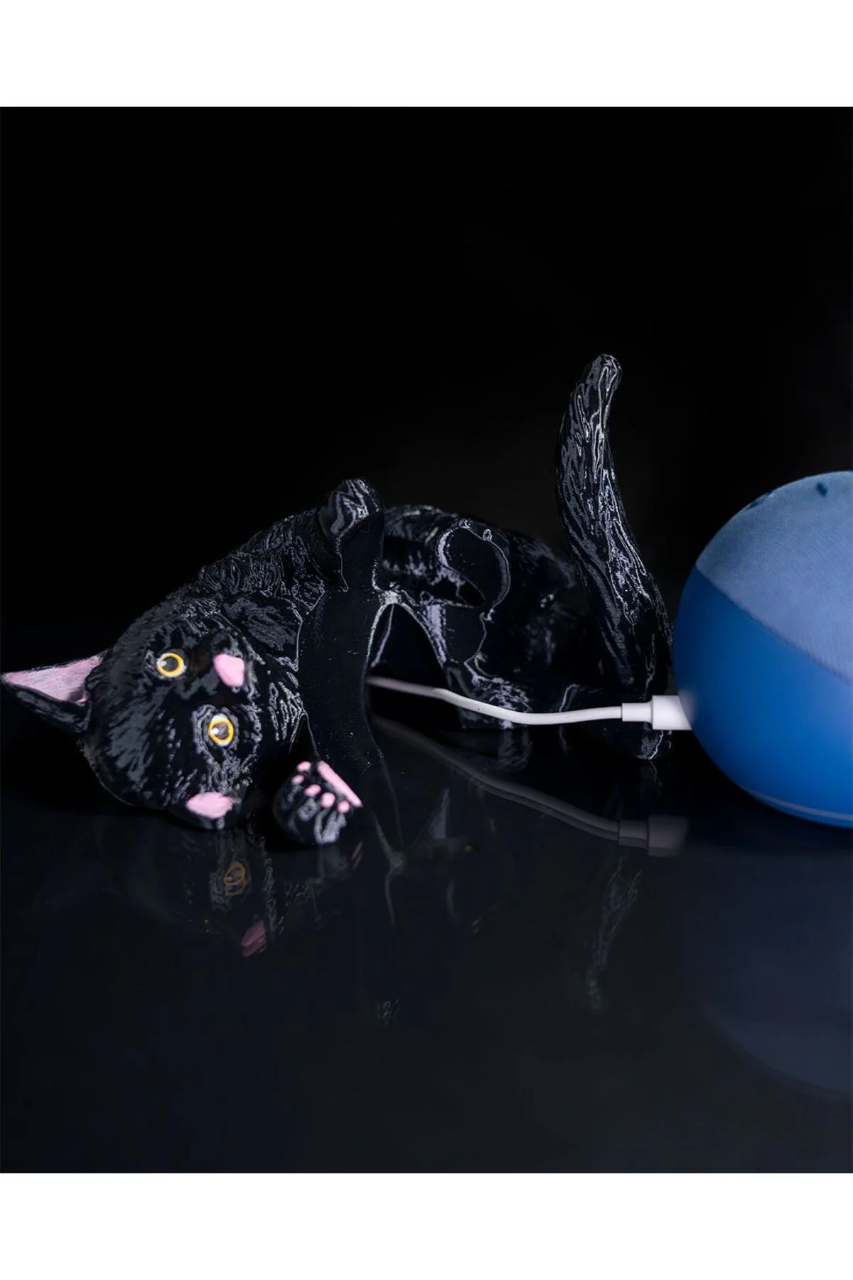 Kedi Yuvarlak Hoparlör Standı Büyük Boy 22CM