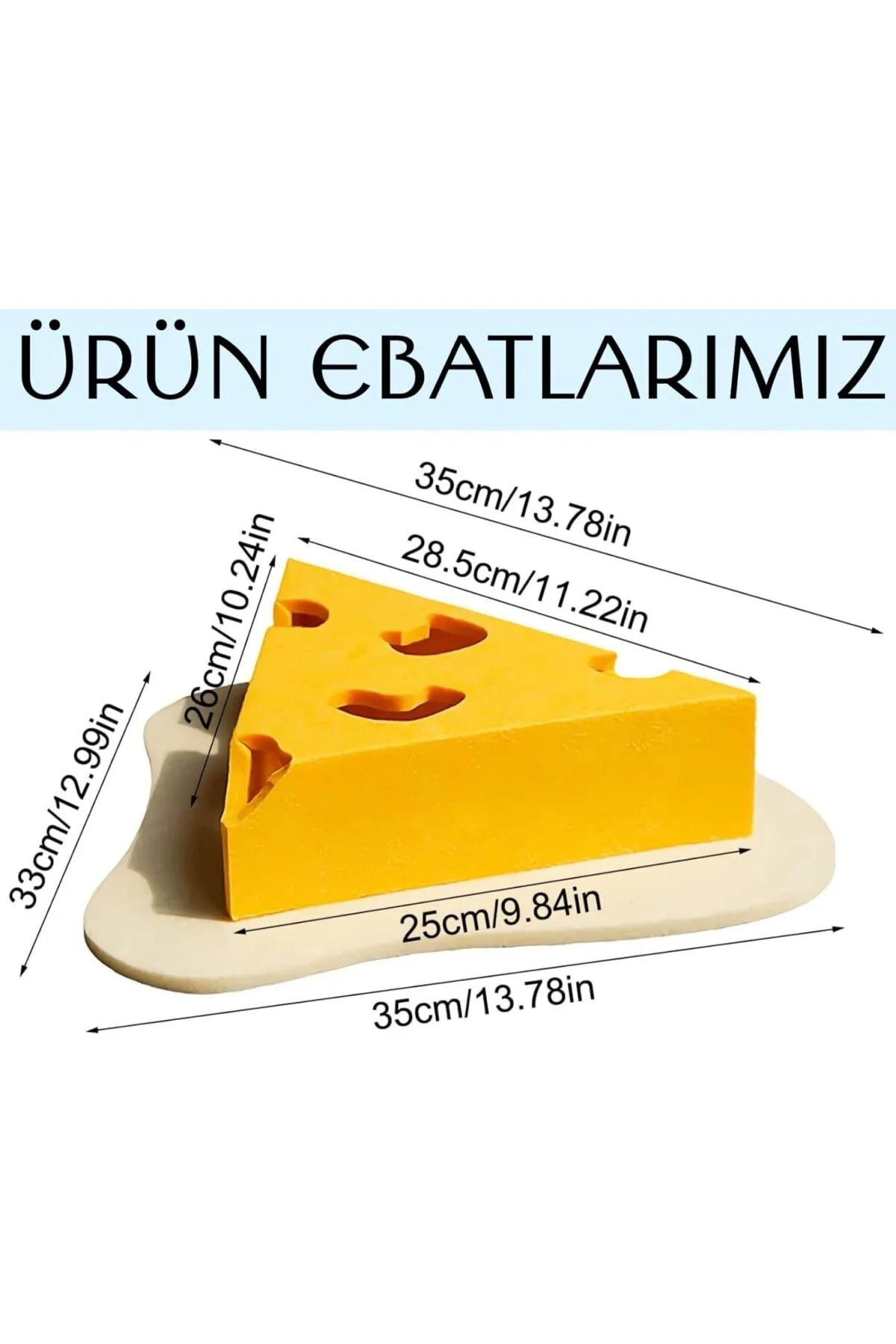 Kedi Zeka Geliştirici Oyuncak, Peynir Dilimi Tasarımlı, Eğlenceli