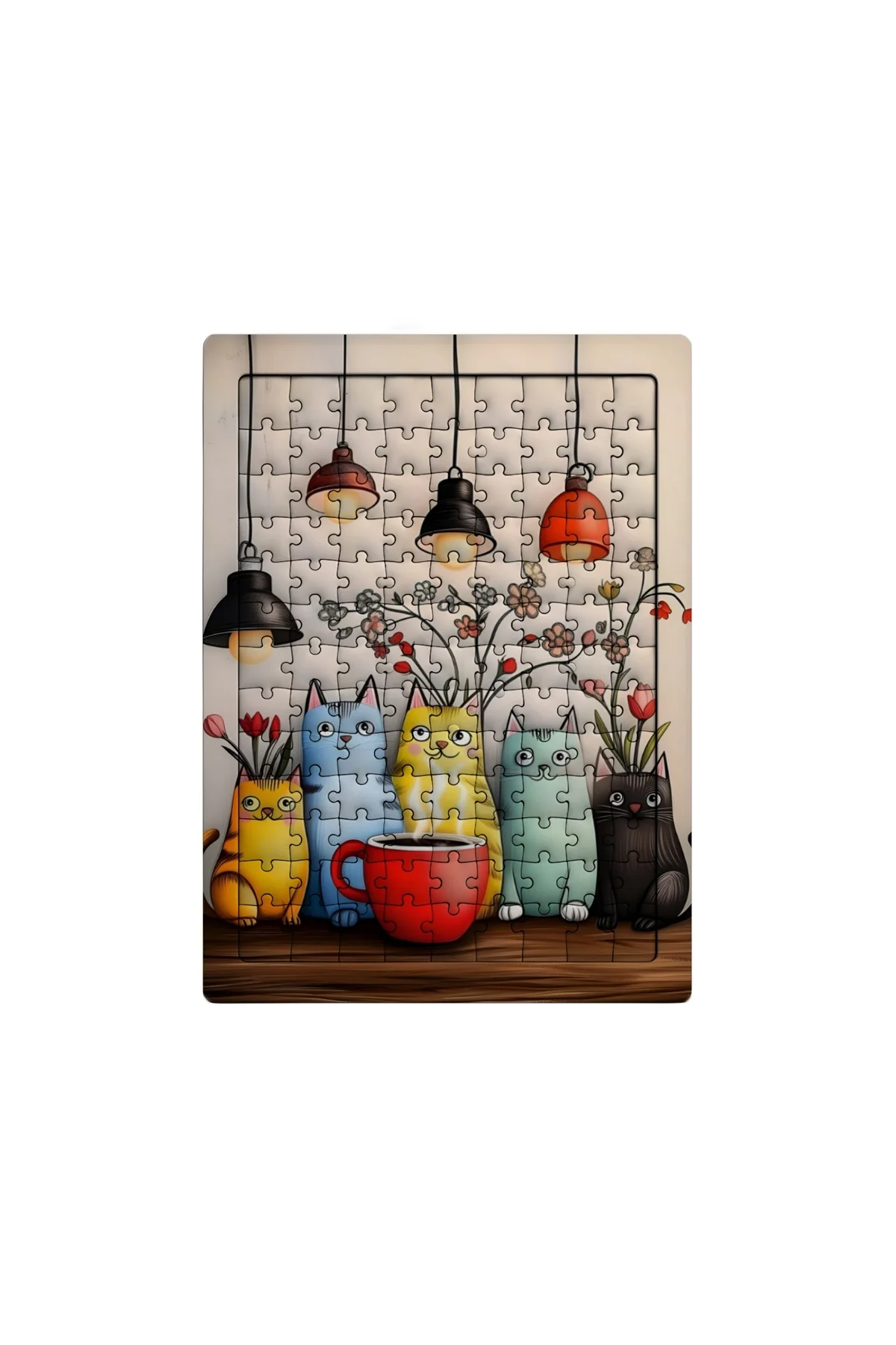 Kediler 99 Parça Ayaklı Puzzle – Dekoratif Çocuk Yapbozu 0135