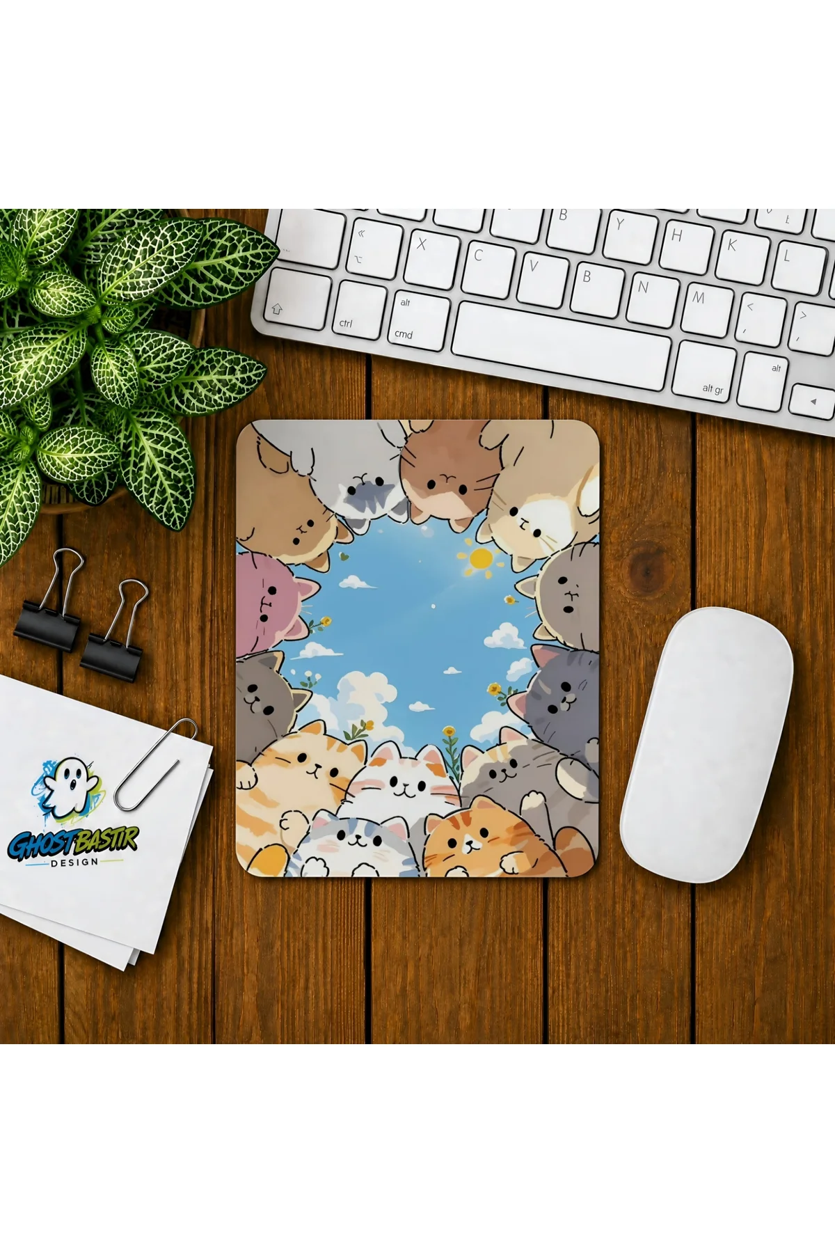 Kediler Baskılı Oyuncu Mousepad 0120