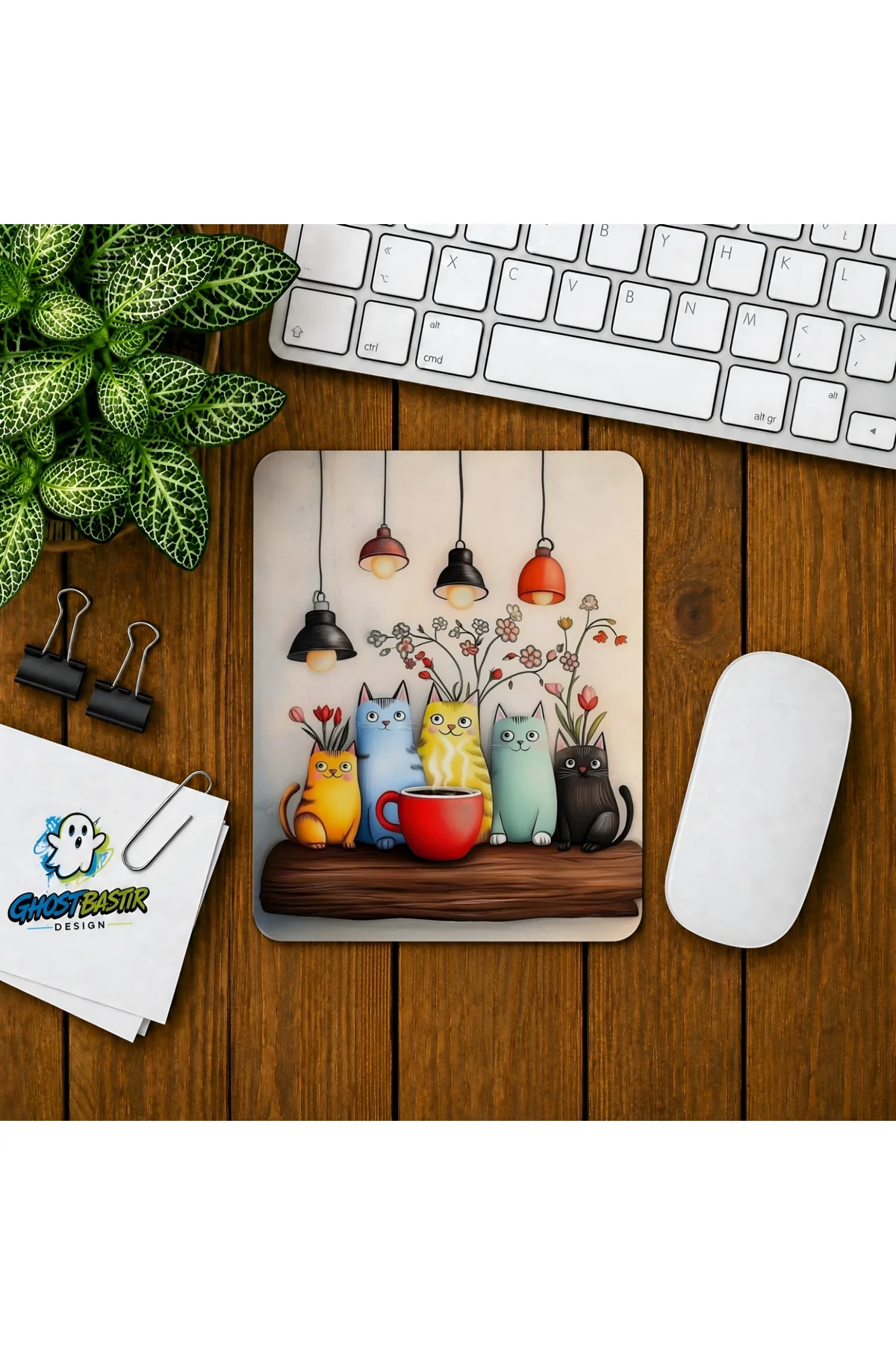Kediler Baskılı Oyuncu Mousepad 0117