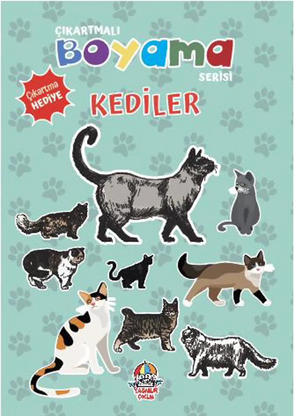 Kediler-Çıkartmalı Boyama Serisi