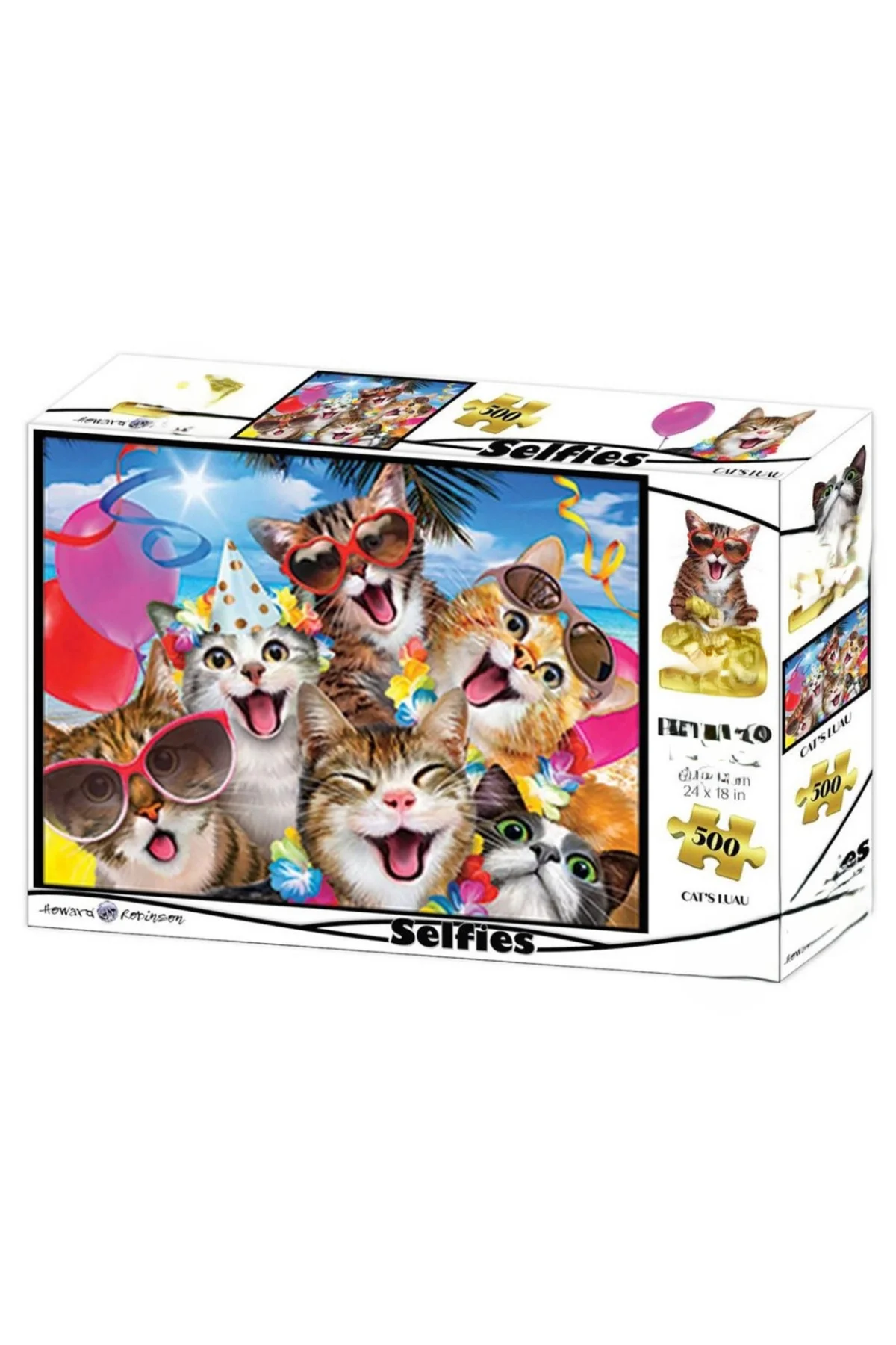 Kediler Partide 500 Parça Yetişkin Puzzle