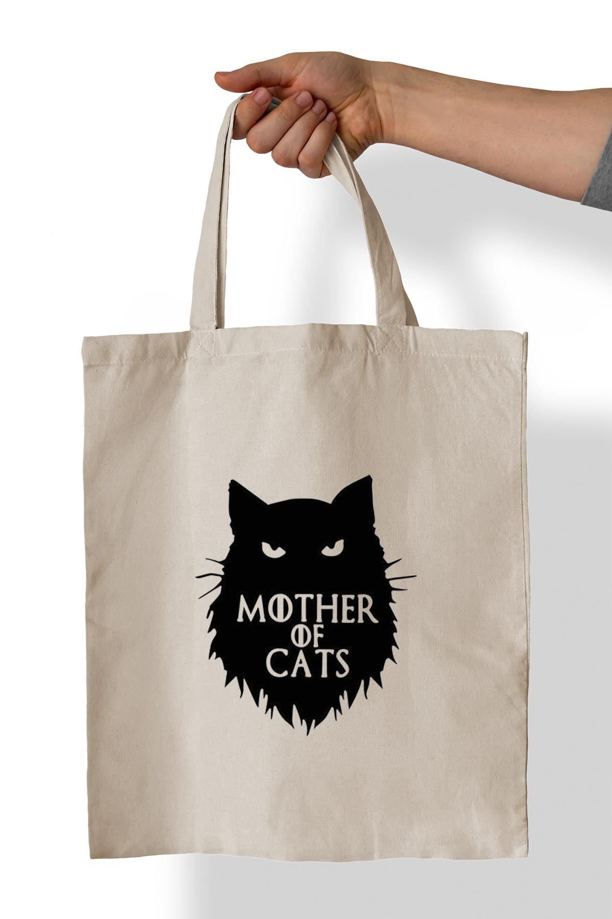 Remonz Kedilerin Annesi Baskili %100 Pamuk 35X38 Cm Bez Çanta