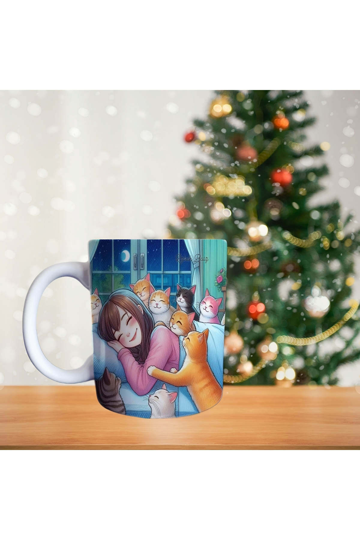 Kedilerin Annesi Porselen Kupa