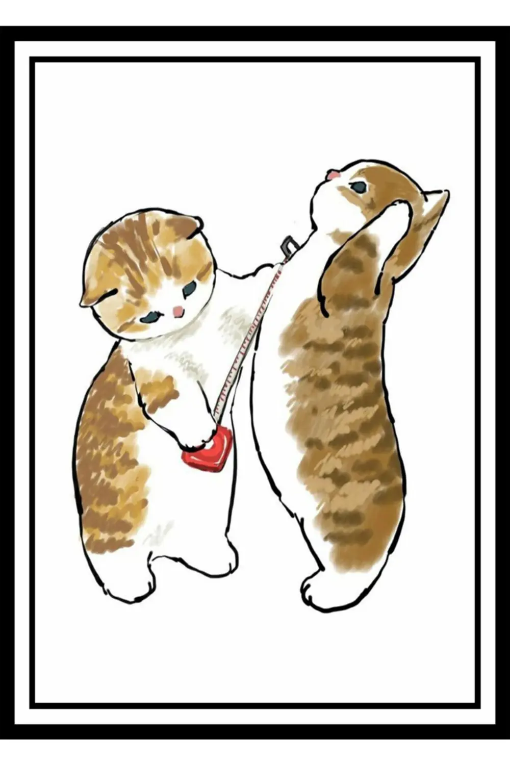 Kedili Ahşap Duvar Posterleri - 10 Parça Haylaz Kedi Set Poster
