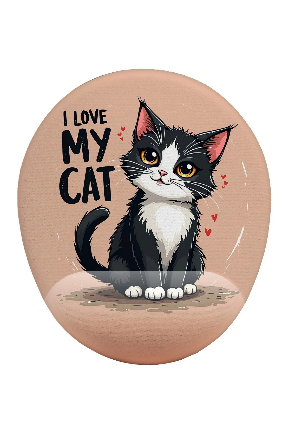 Kedimi Seviyorum Desenli Bilek Destekli Mouse Pad Ergonomik Kayma