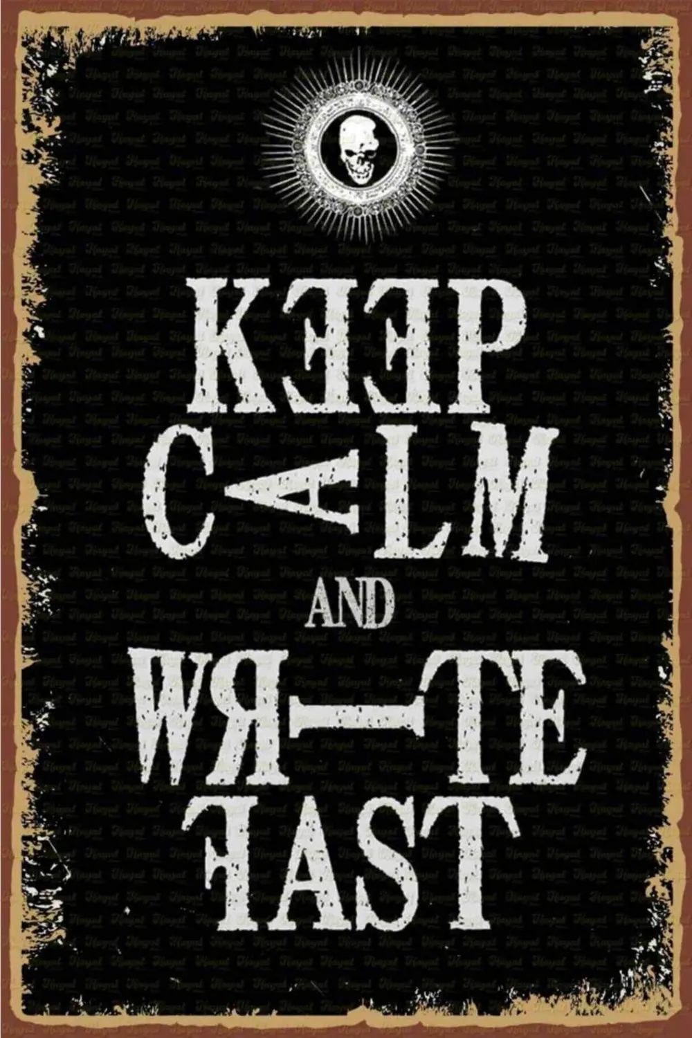 Keep Calm Ahşap Retro Poster