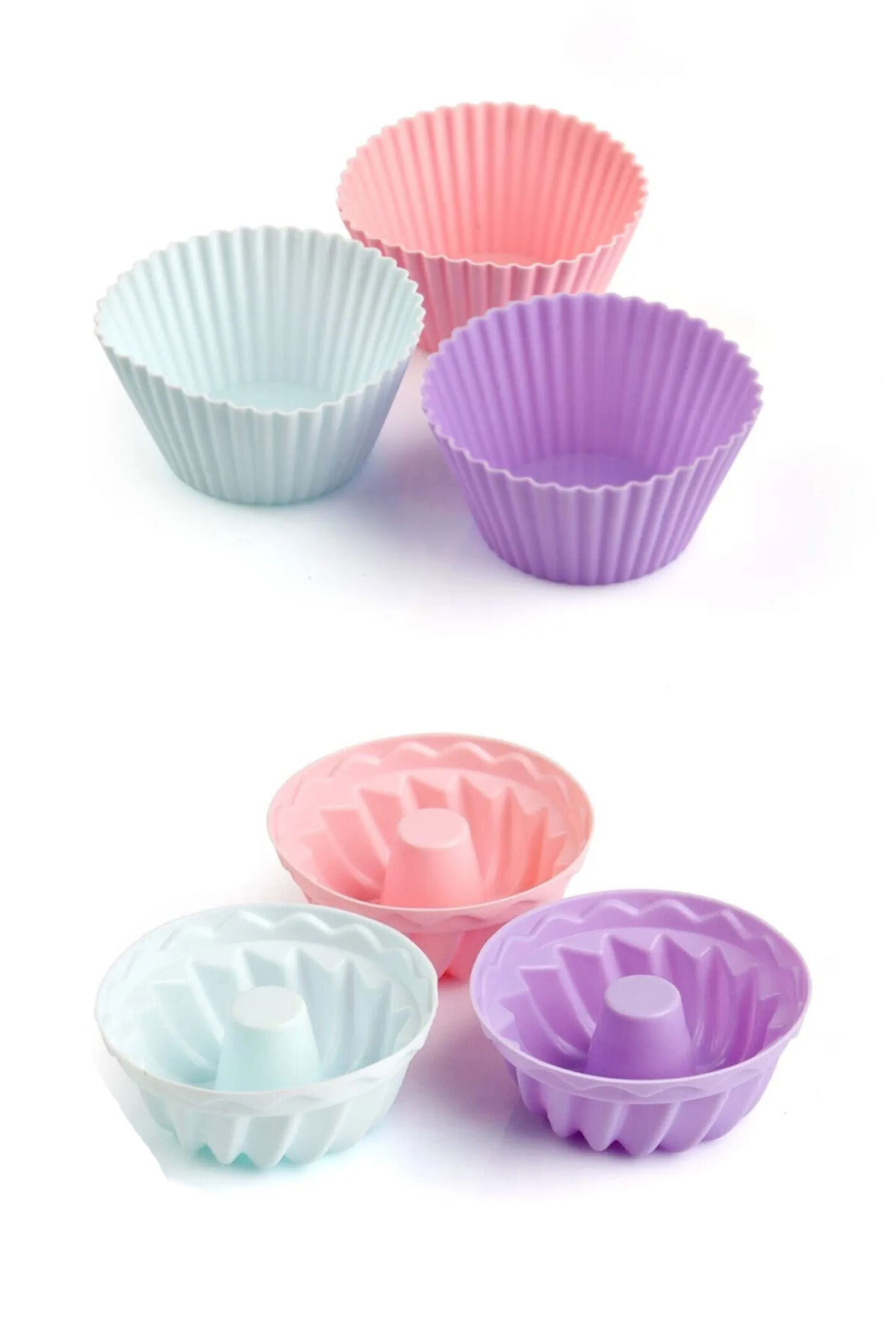Kek Kalıbı 24'lü Paket Göbekli Ve Düz Muffin Kalıbı