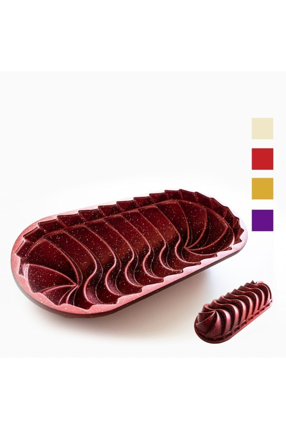 Togo Kek Kalıbı Granit Baton_Koyu Kırmızı, Mor, Krem, Koyu Gri