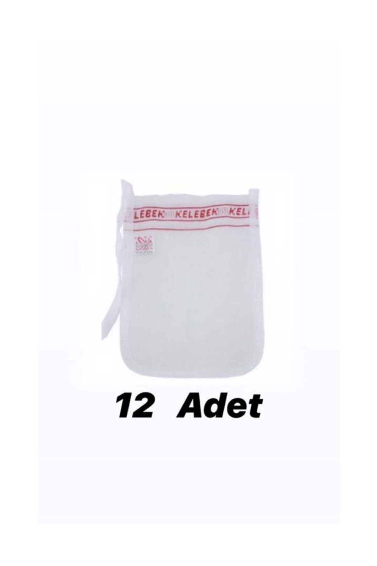 Kelebek Kese Kelebek Kalin Kese 12'Li Sert Hamam Kese Gelin Kesesi