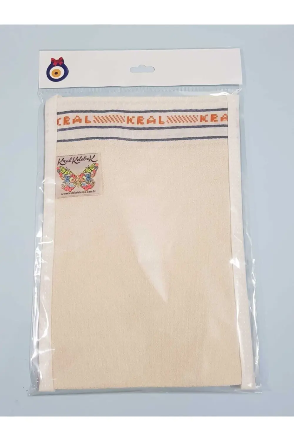 Kelebek Kese Beyaz Kral Kese Süper Kalın Çok Sert Banyo Hamam Kes