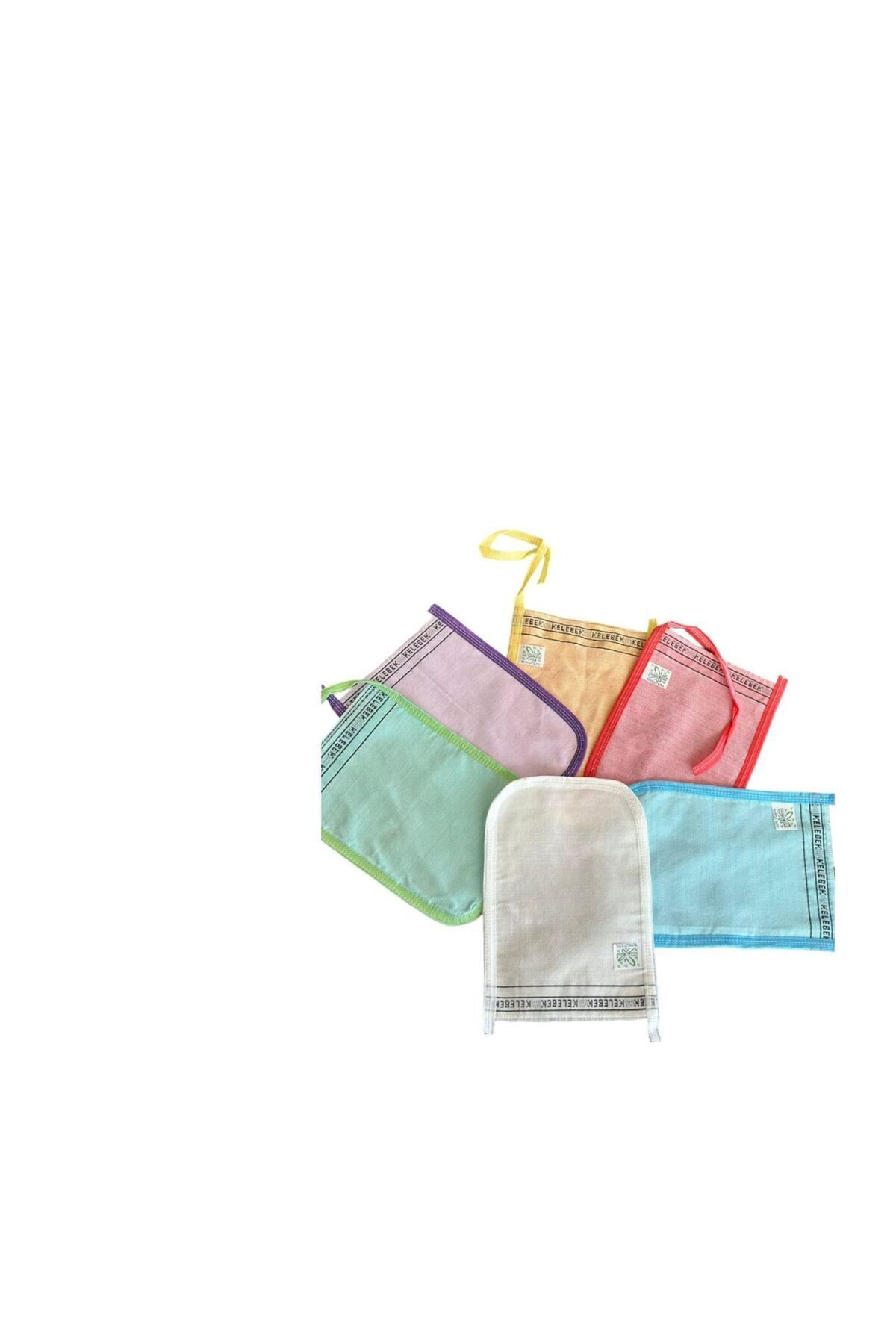 Uftshop Kelebek Kese-İnce Sari Hamam Kesesi Ve Banyo Lifi