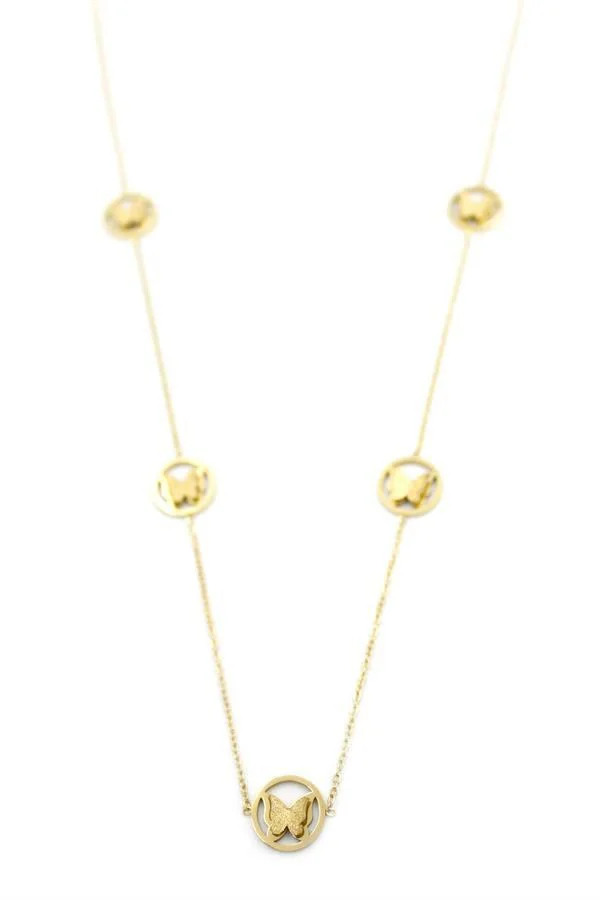 Kelebek Kolye - 90 cm Altın Renk Zarif Tasarım Fiyatı, Yorumları ve Özellikleri