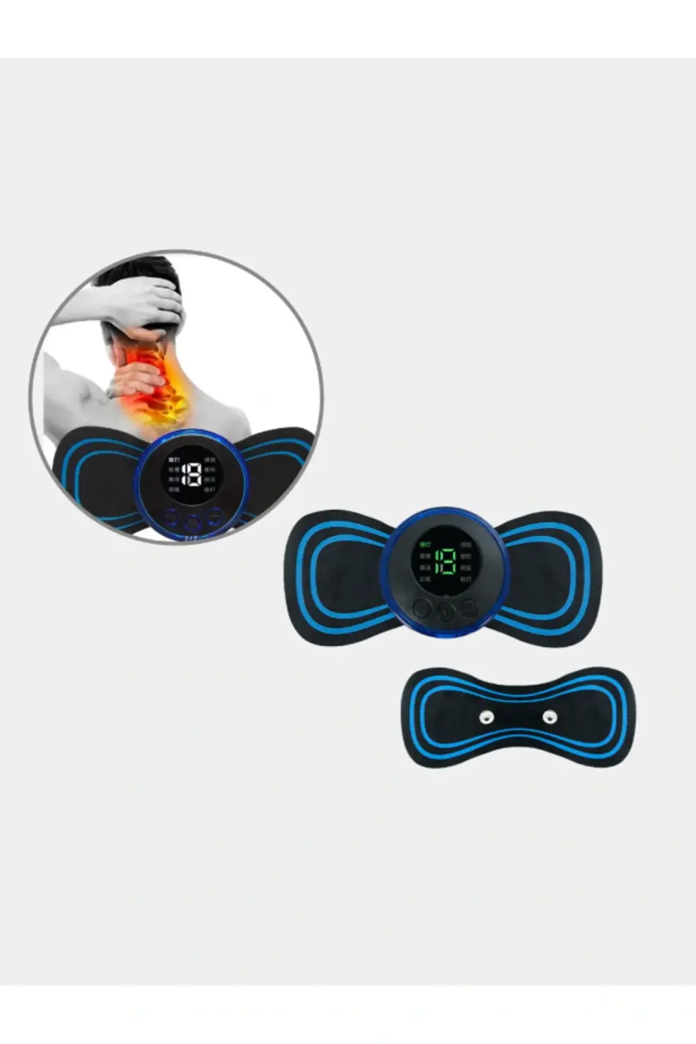 Kelebek Masaj Aleti Bel Sırt Bacak Kol Titreşimli Masaj Pedi Şarj