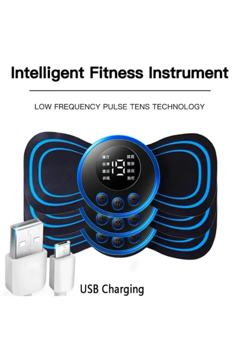 Kelebek Masaj Aleti Bel Sırt Bacak Kol Titreşimli Masaj Pedi Şarj