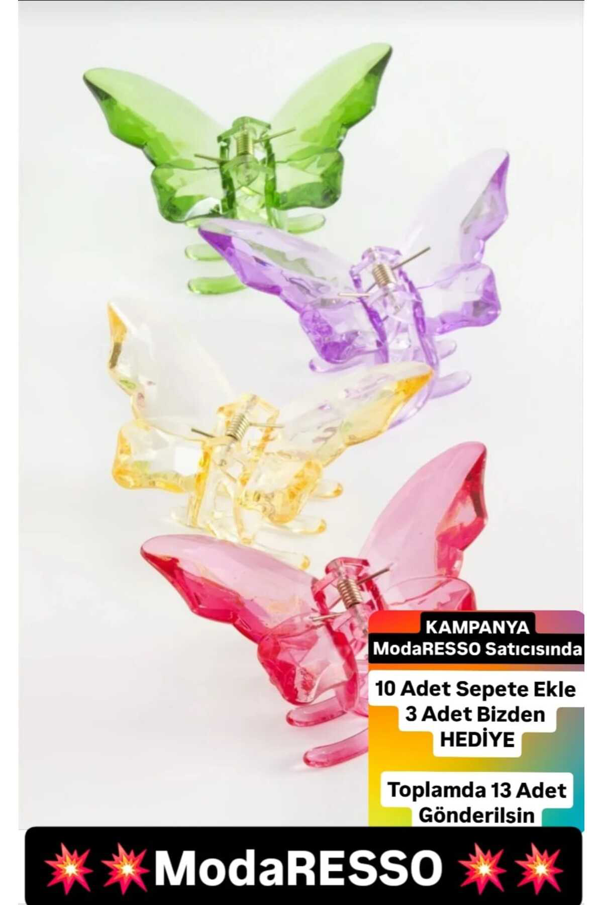 Kelebek Renkli Mandal Toka 8 Cm