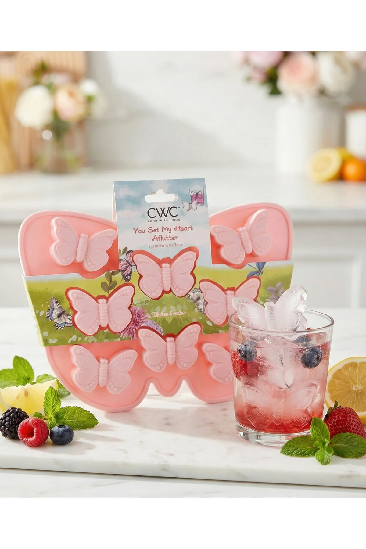 Kelebek Şekilli Pembe Silikon Kalıp