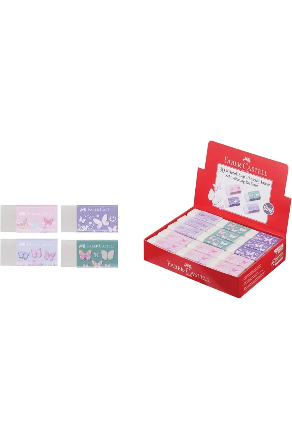 Kelebek Silgi, Dust-, 30x Asorti 1185222