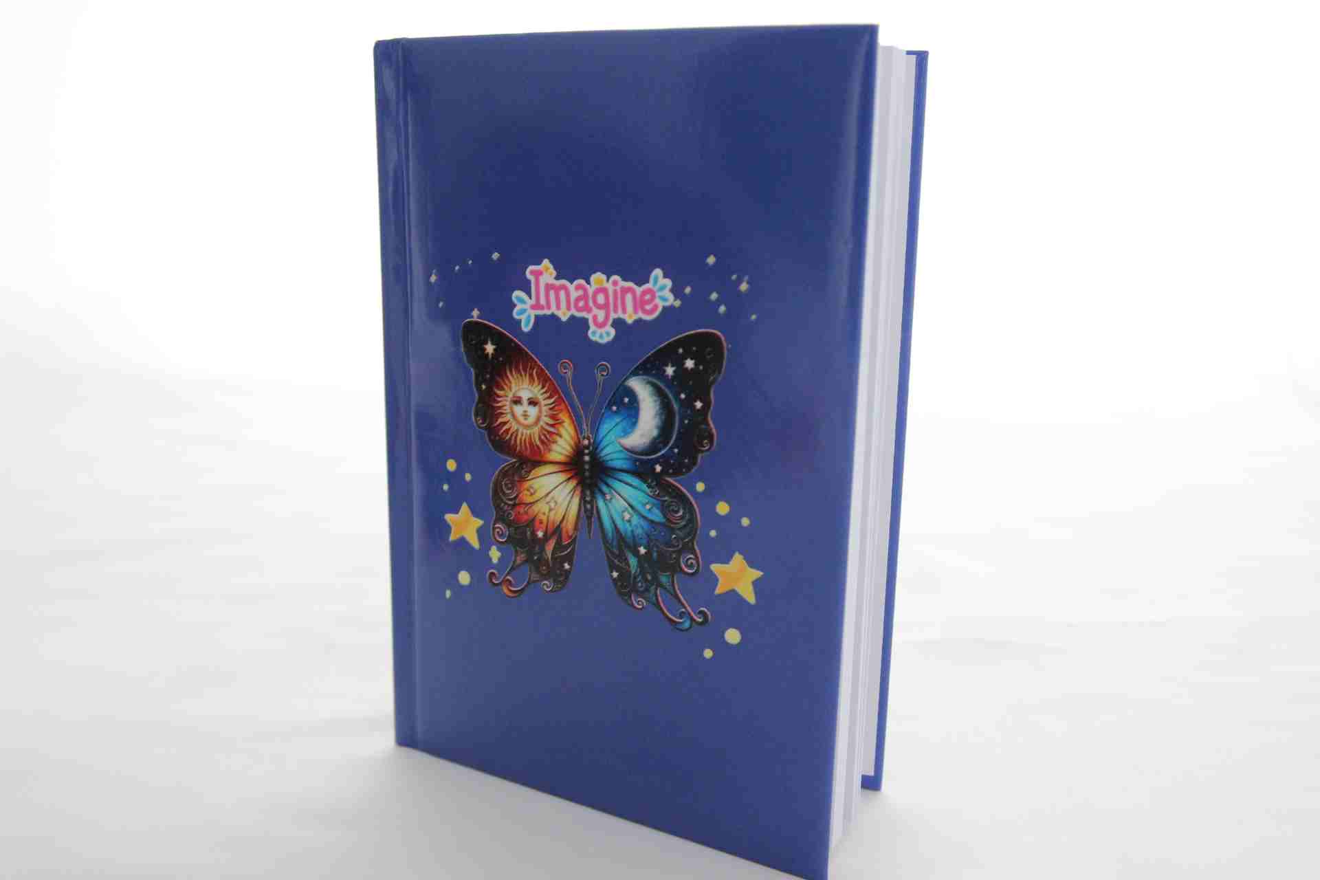 Home Kelebek Temali Mavi Defter Ve Turuncu Termos Hediye Kutusu - Özel Ve Eğlenceli Hediye Seti