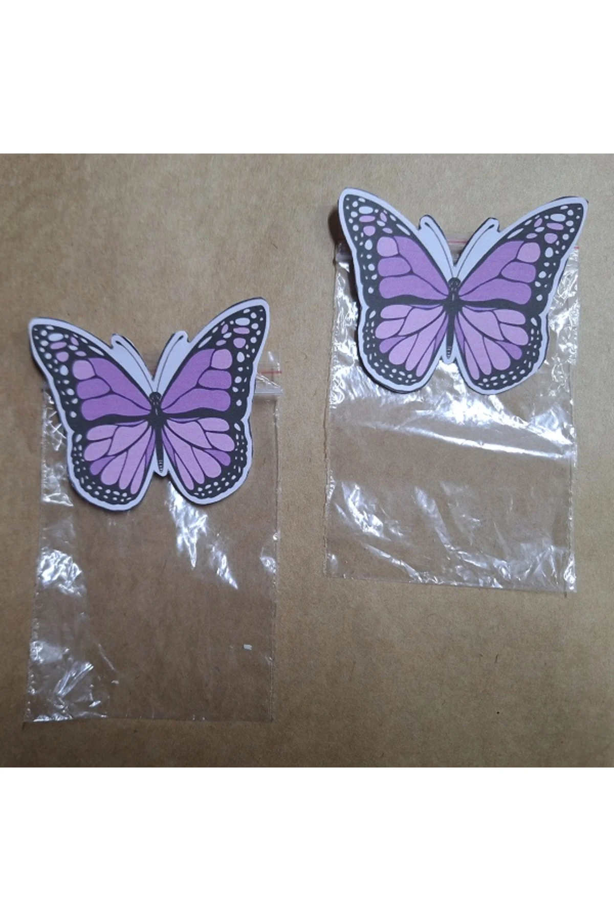 KELEBEK TEMALI MOR DOĞUM GÜNÜ, DİŞ, BEBEK İÇİN ŞEFFAF KİLİTLİ HED