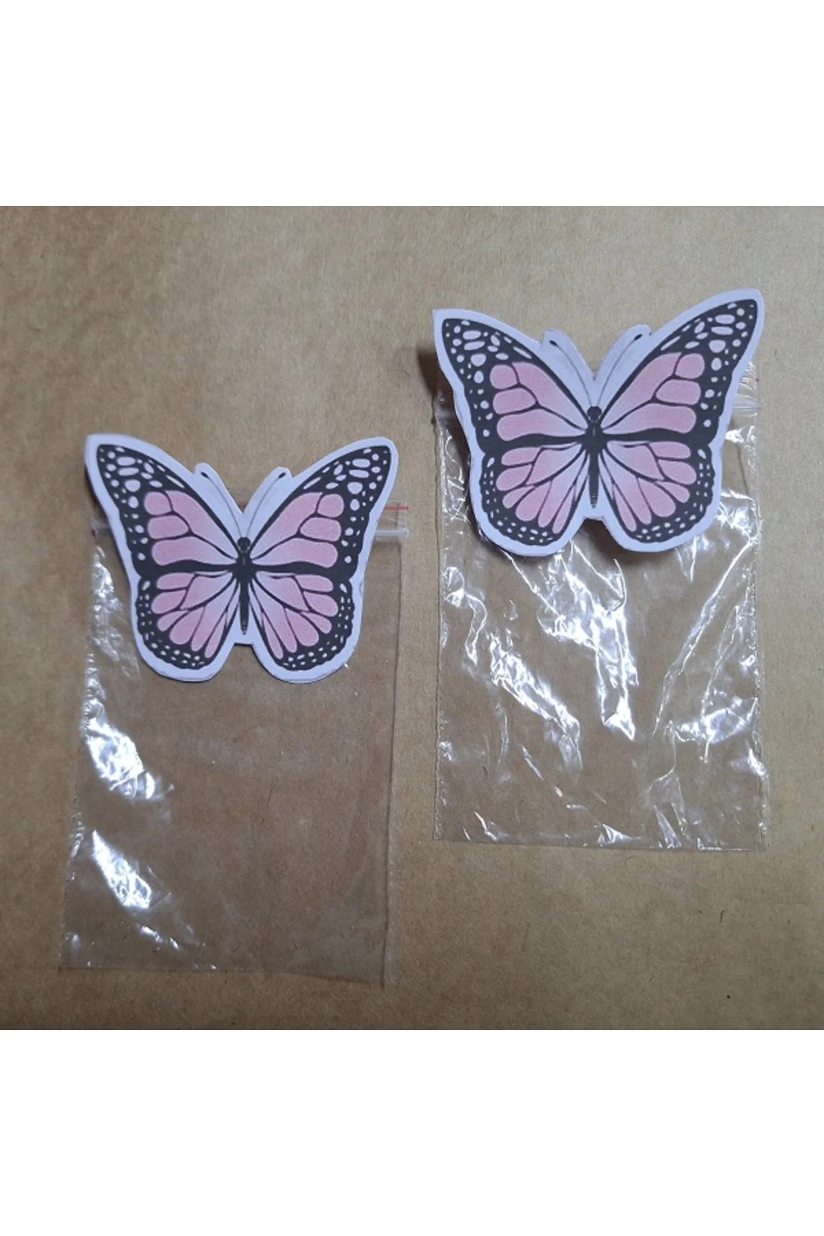 KELEBEK TEMALI PEMBE DOĞUM GÜNÜ, DİŞ, BEBEK İÇİN ŞEFFAF KİLİTLİ H