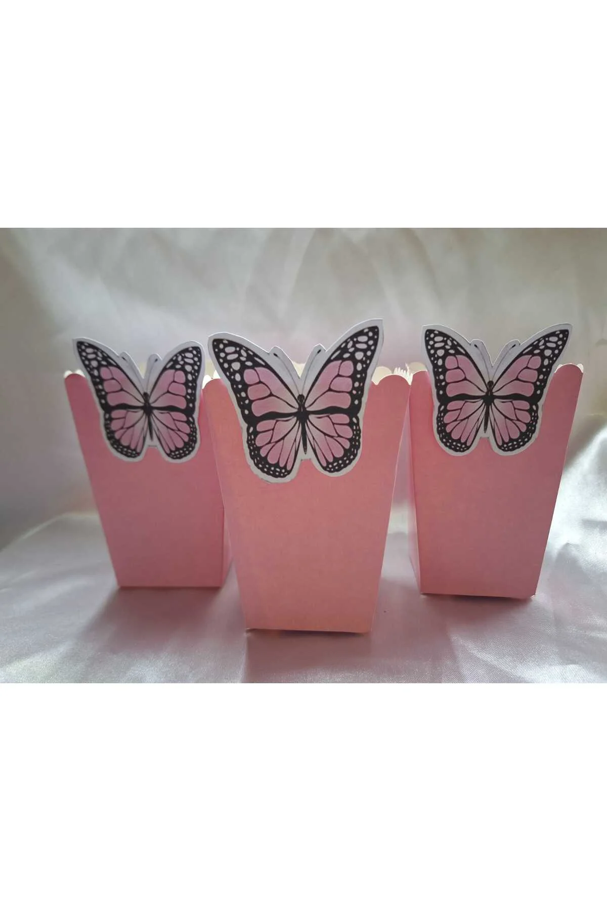 KELEBEK TEMALI POPCORN MISIR KUTUSU 8 Lİ