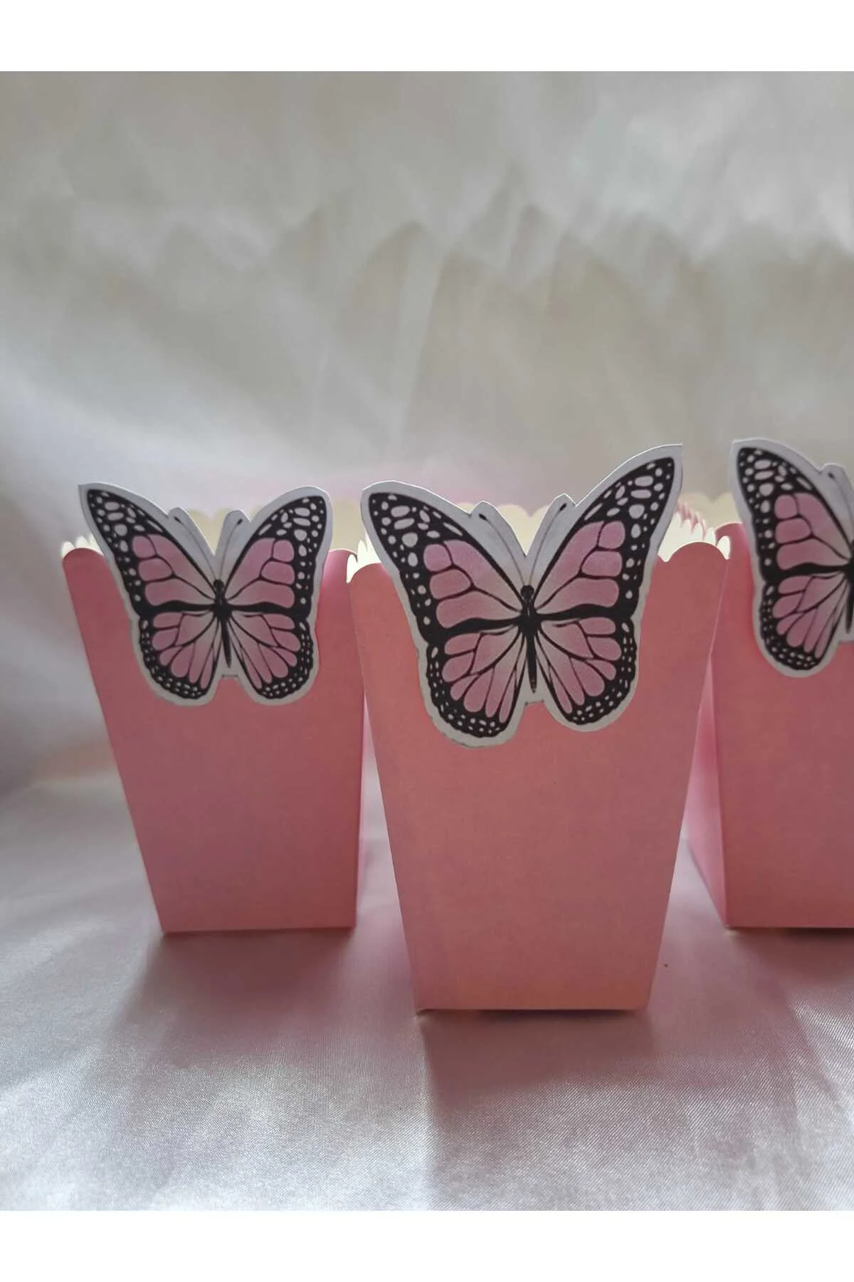 KELEBEK TEMALI POPCORN MISIR KUTUSU 8 Lİ