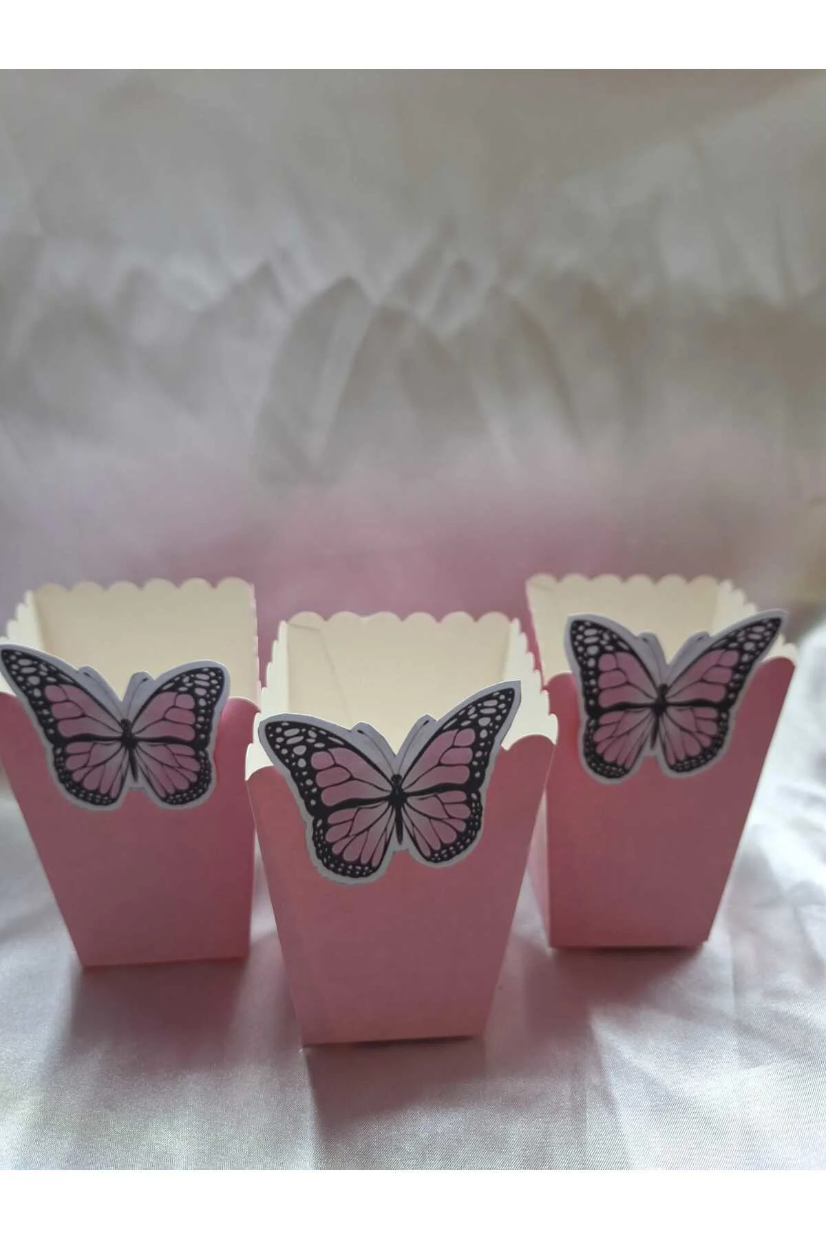 KELEBEK TEMALI POPCORN MISIR KUTUSU 8 Lİ