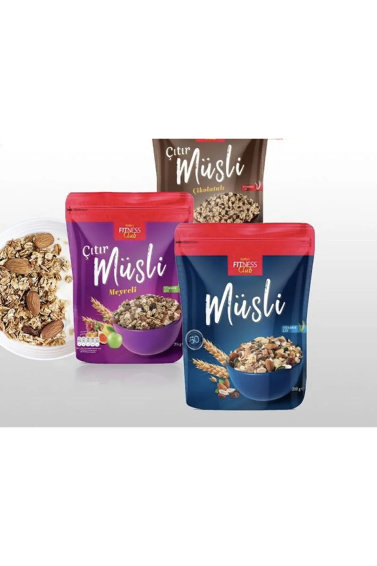 Kelly’s Müsli Karışık Paket Meyveli-çikolatalı-bademli