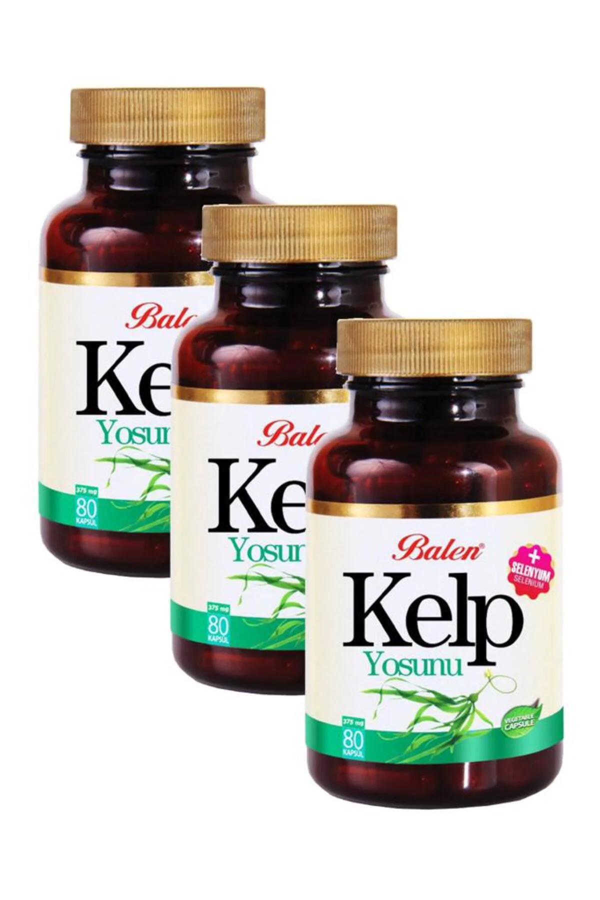 Kelp Ekstraktı Selenyum 375 Mg 60 Kapsül X 3 Adet