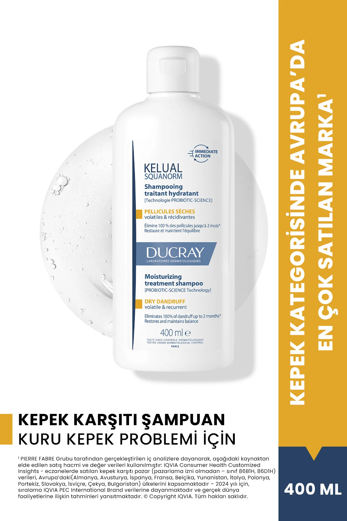 Kelual Squanorm Kuru Saçlar için Kepek Karşıtı Şampuan 400 ml