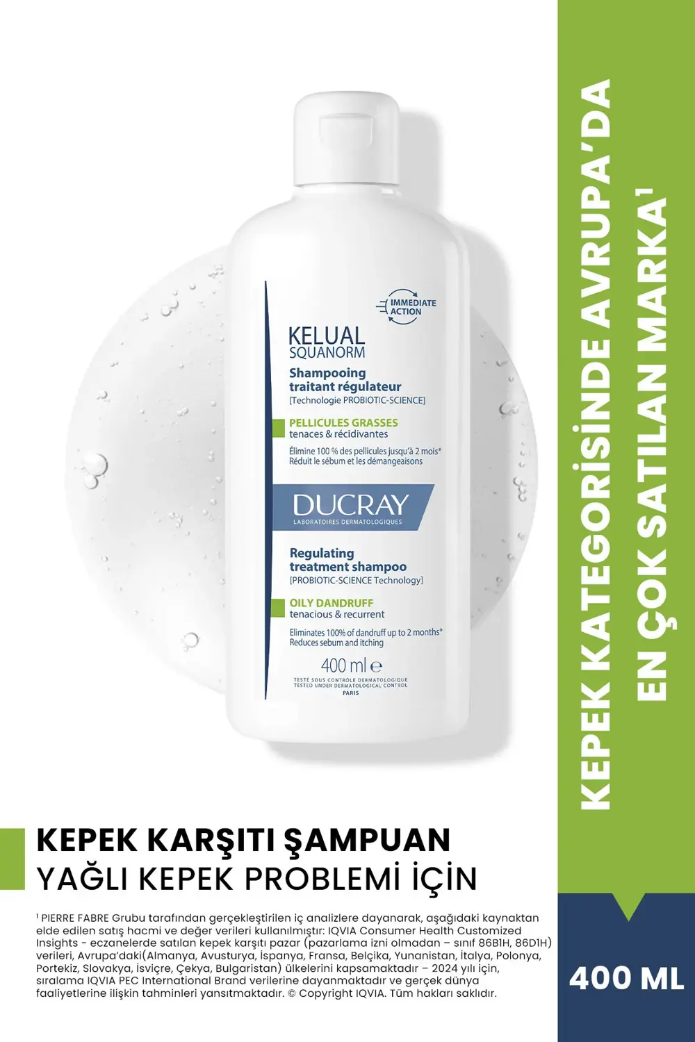 Kelual Squanorm Yağlı Saçlar için Kepek Şampuanı 400 ml