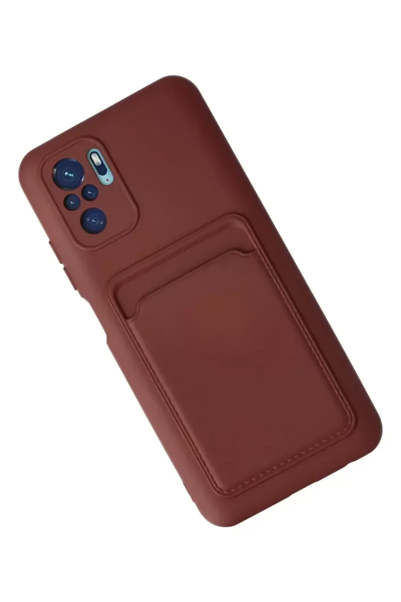 Kelvin Kartvizitli Silikon Kılıf - Note 10S ile Uyumlu Bordo
