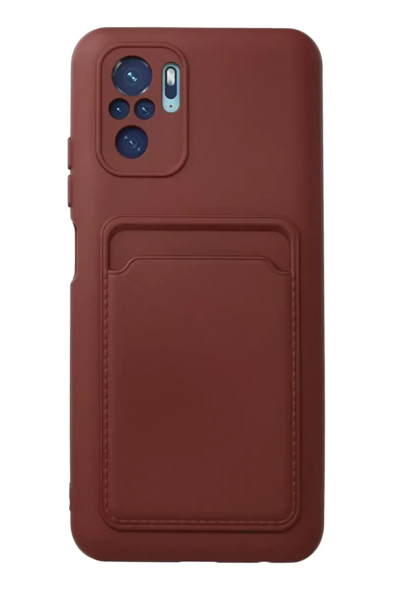Kelvin Kartvizitli Silikon Kılıf - Note 10S ile Uyumlu Bordo