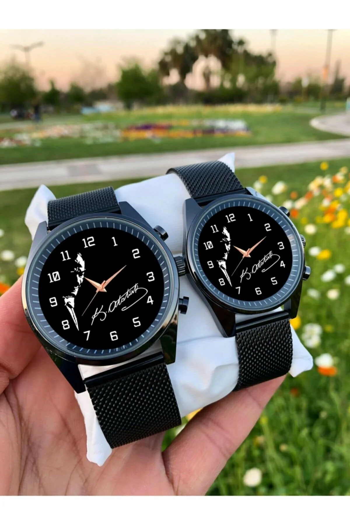 Kemal Atatürk Imzalı Sevgili Saati Sevgili Saatleri 2 Adet