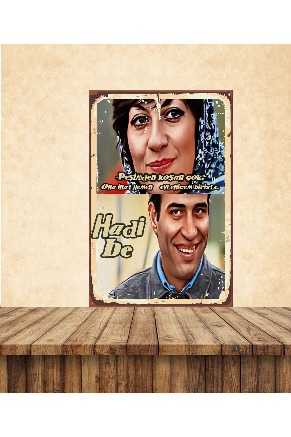 Kemal Sunal Ayşen Gruda Çöpçüler Kralı Replikleri Temalı 20 x 30 