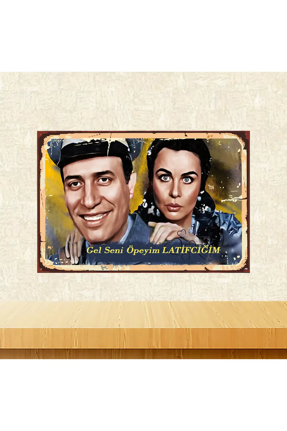 Kemal Sunal Replikleri Temalı 20 x 30 CM MDF Ahşap Duvar Tablosu 