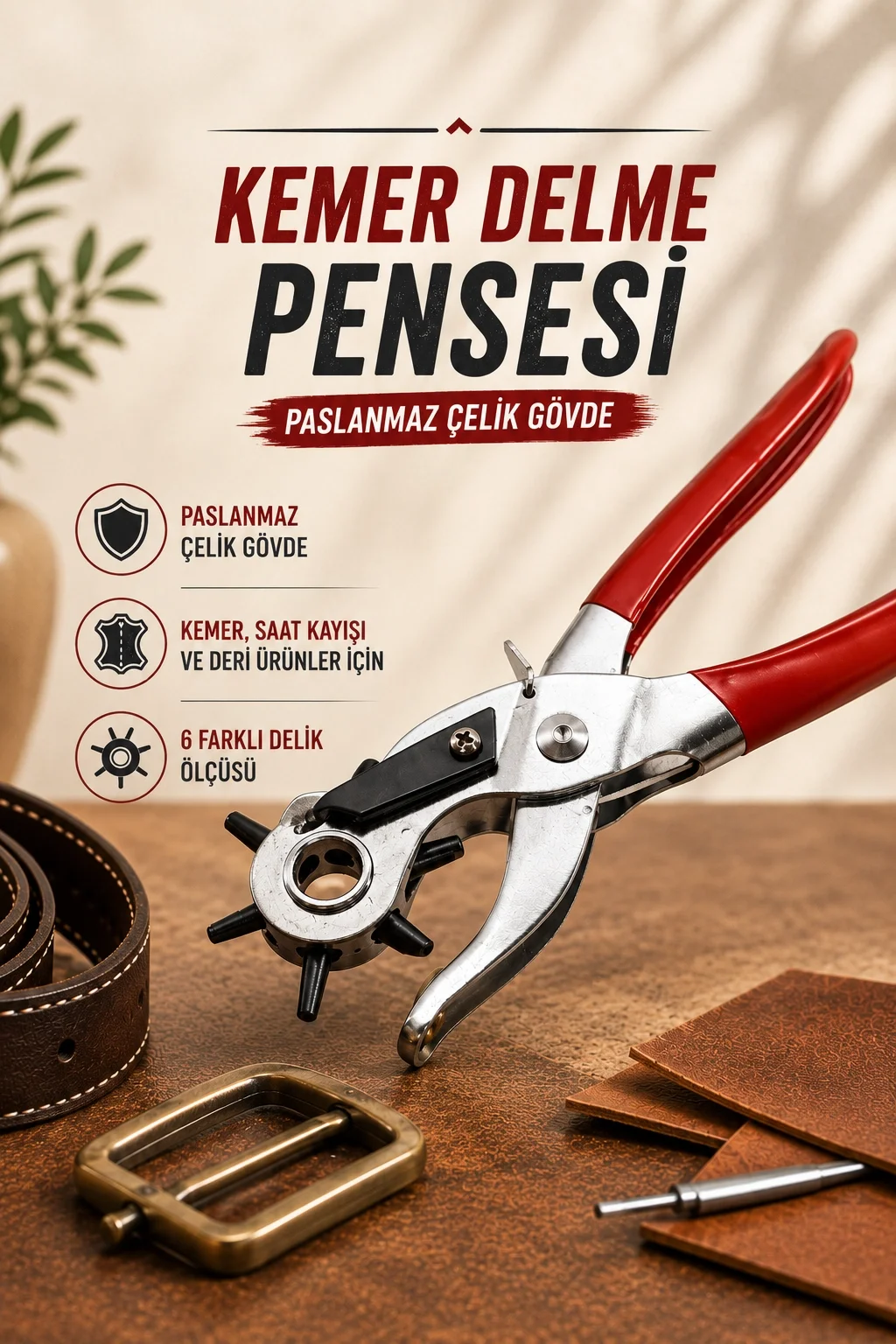 Kemer Delme Pensesi Paslanmaz Çelik Gövde