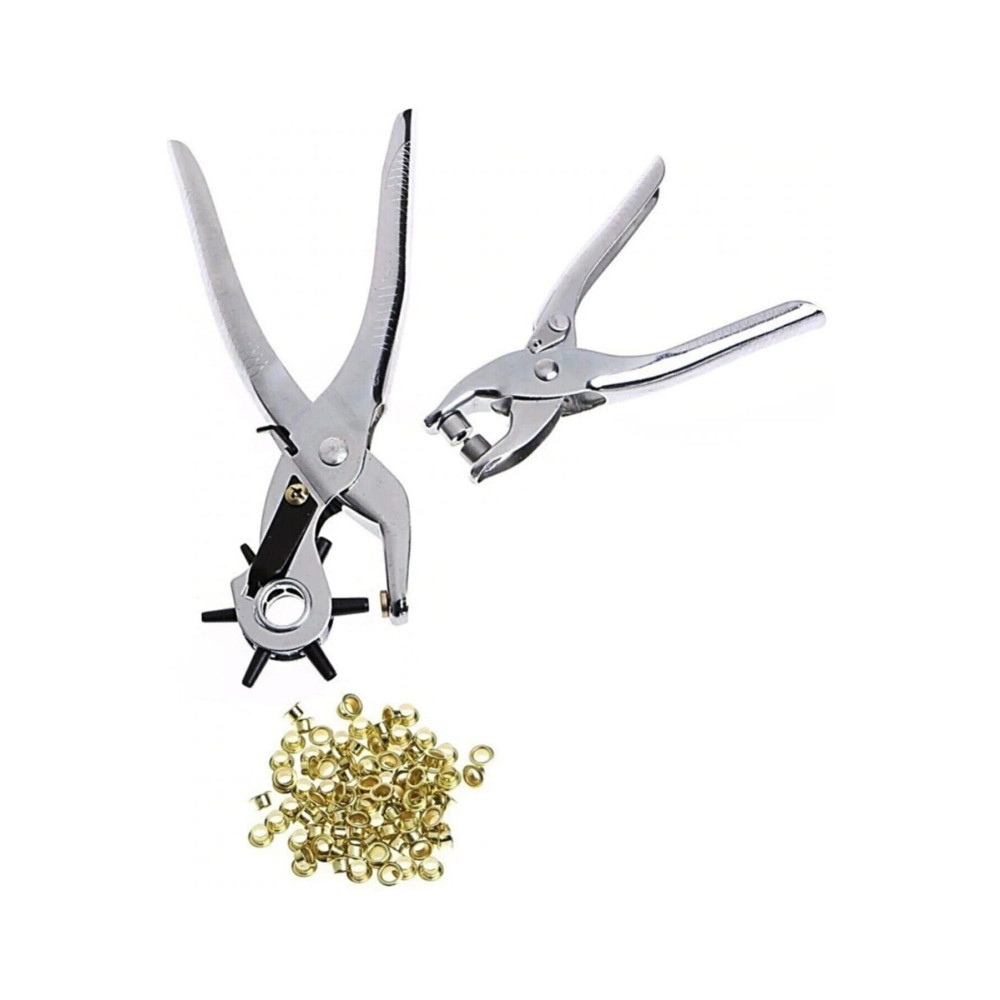 Kemer Delme ve Perçin Pensesi Ikli Set Deri Plastik Delici Kemer Delme ve Perçin Pensesi Ikli Set Deri Plastik Delici