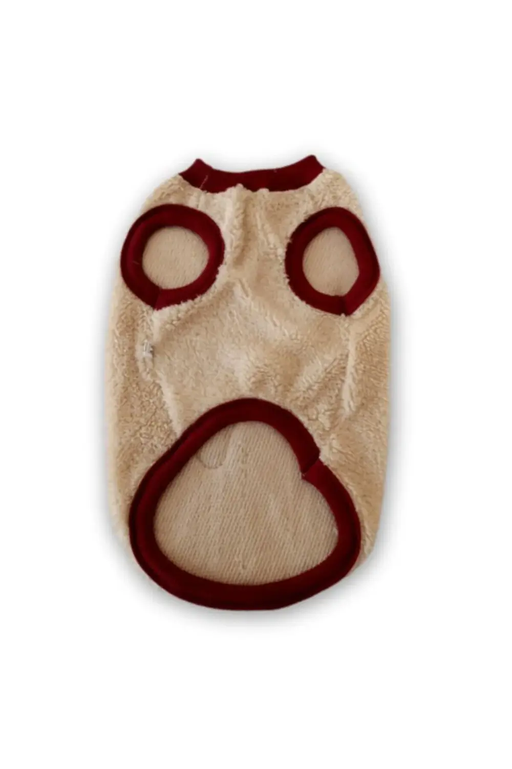 Kemik Desenli Sütlü Kahve Kışlık Welsoft Kedi ve Köpek Kıyafeti E